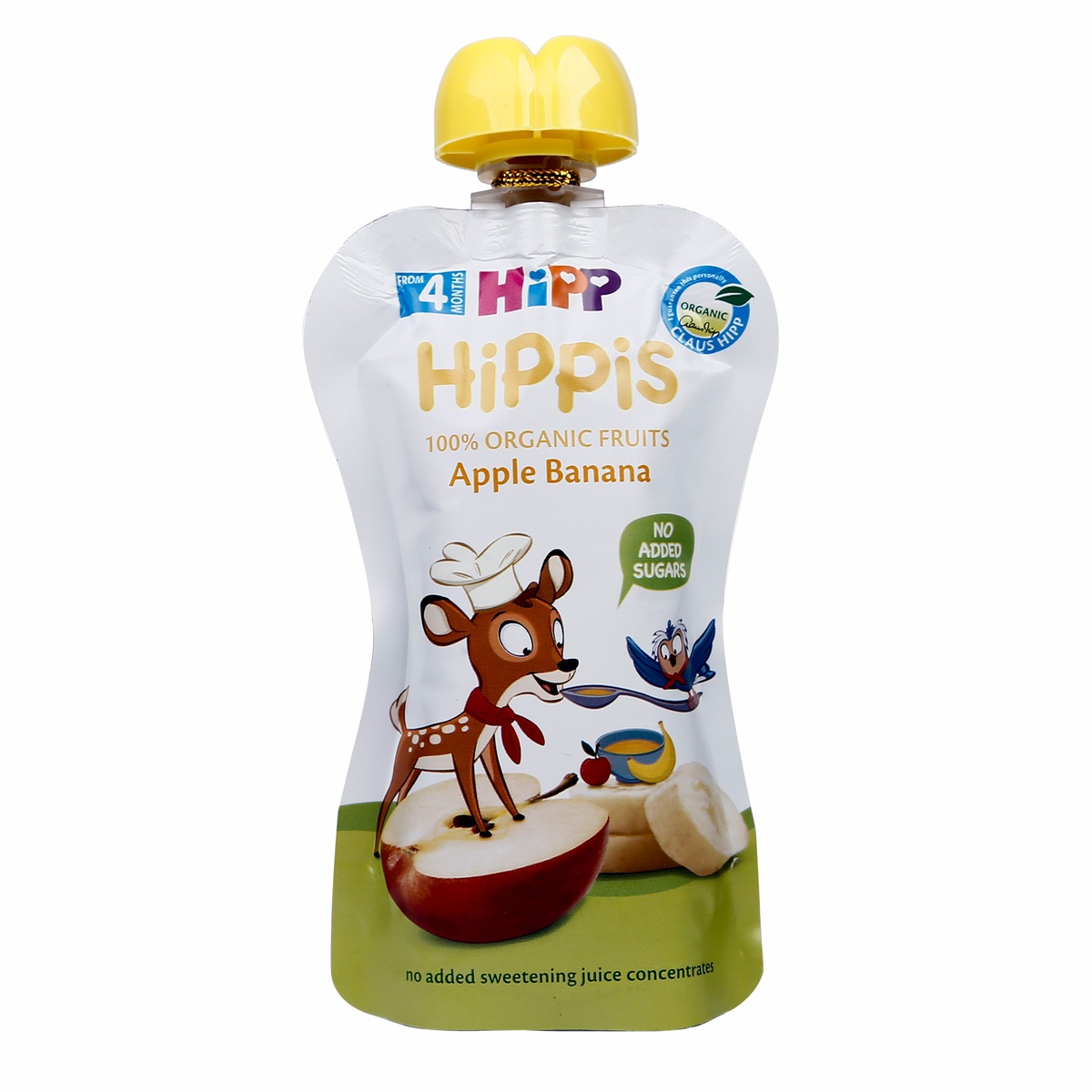 Trái cây nghiền Hippis vị táo chuối 8573 - mặt trái