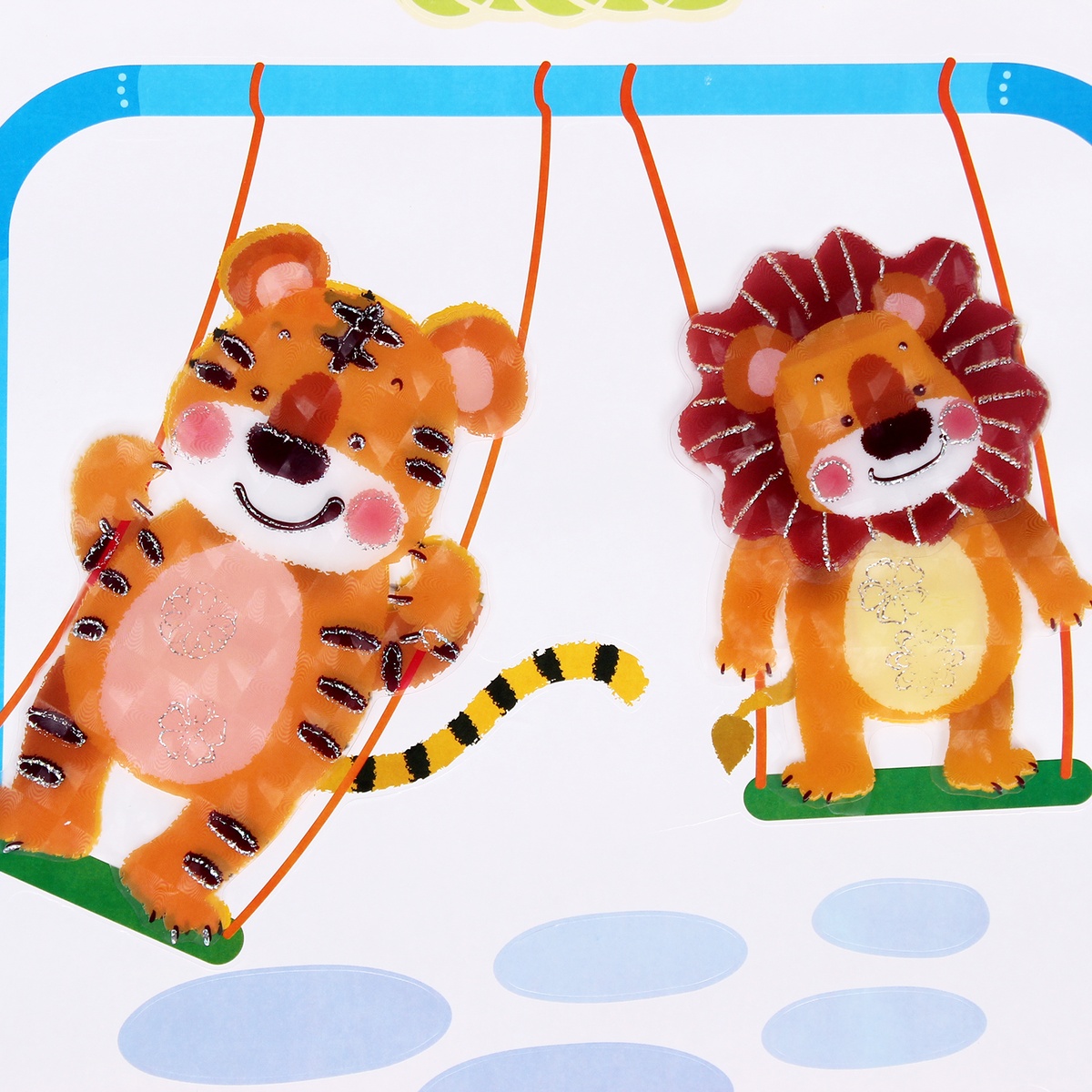 Tranh dán tường 3D vườn thú - mặt trái