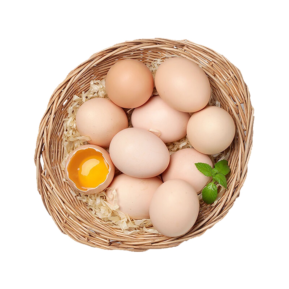 Trứng Gà ta quê giỏ mây Ba Vì - Organica - mặt phải