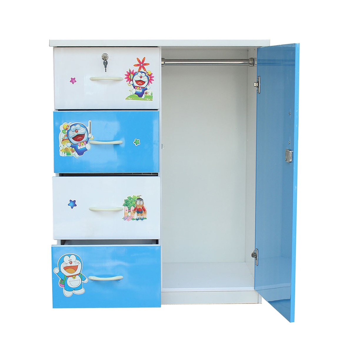 Tủ nhựa đài loan cho bé C13 - 4 tầng - mặt sau