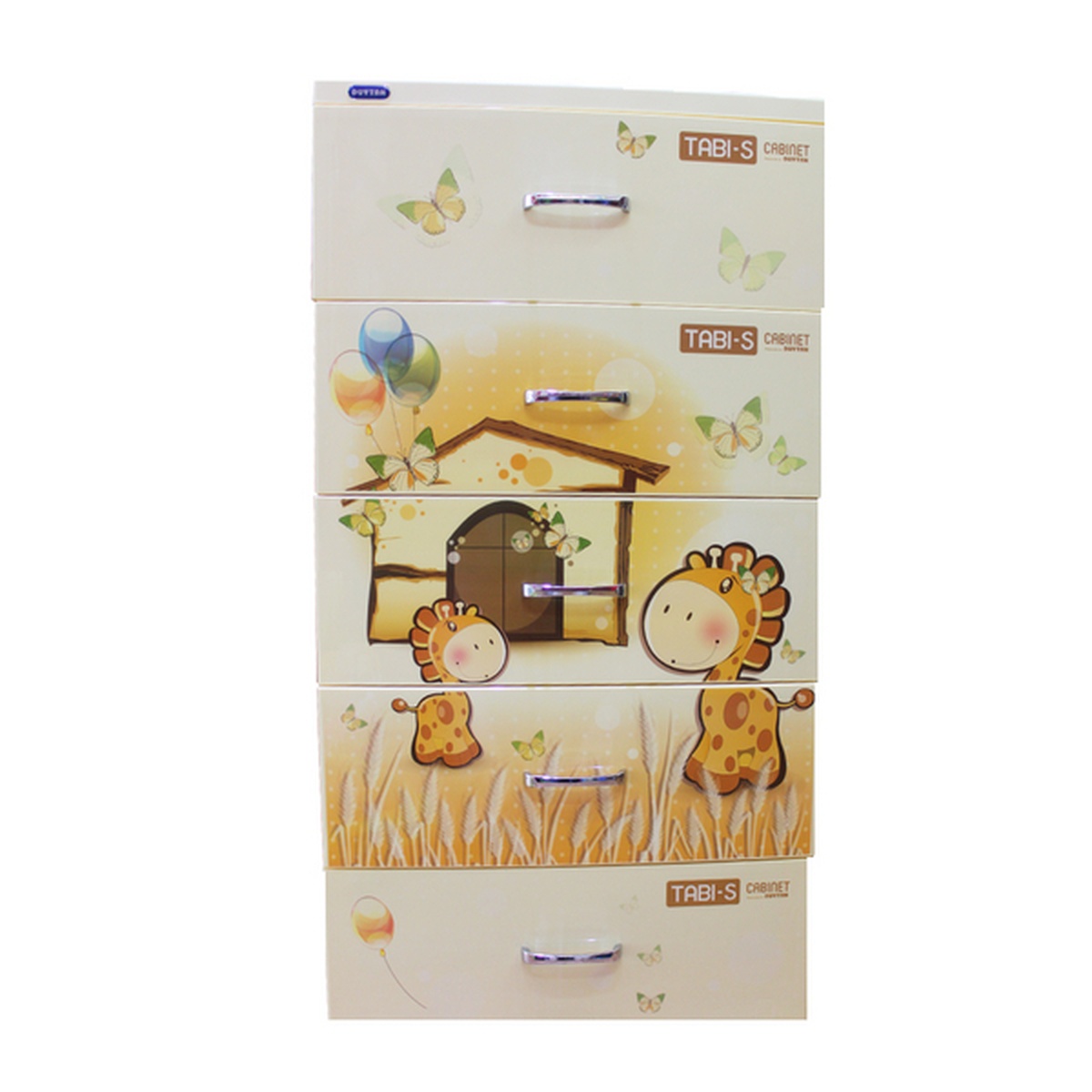 Tủ nhựa Duy Tân Tabi-S 5 ngăn - mặt trái