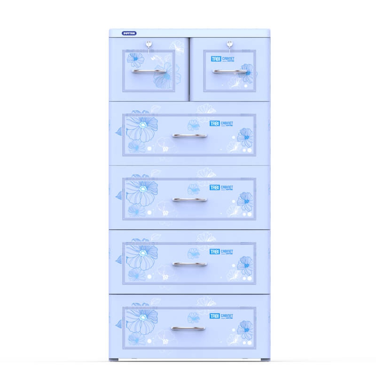 Tủ Tabi Duy Tân 5 tầng 6 ngăn (màu xanh dương)  - mặt sau