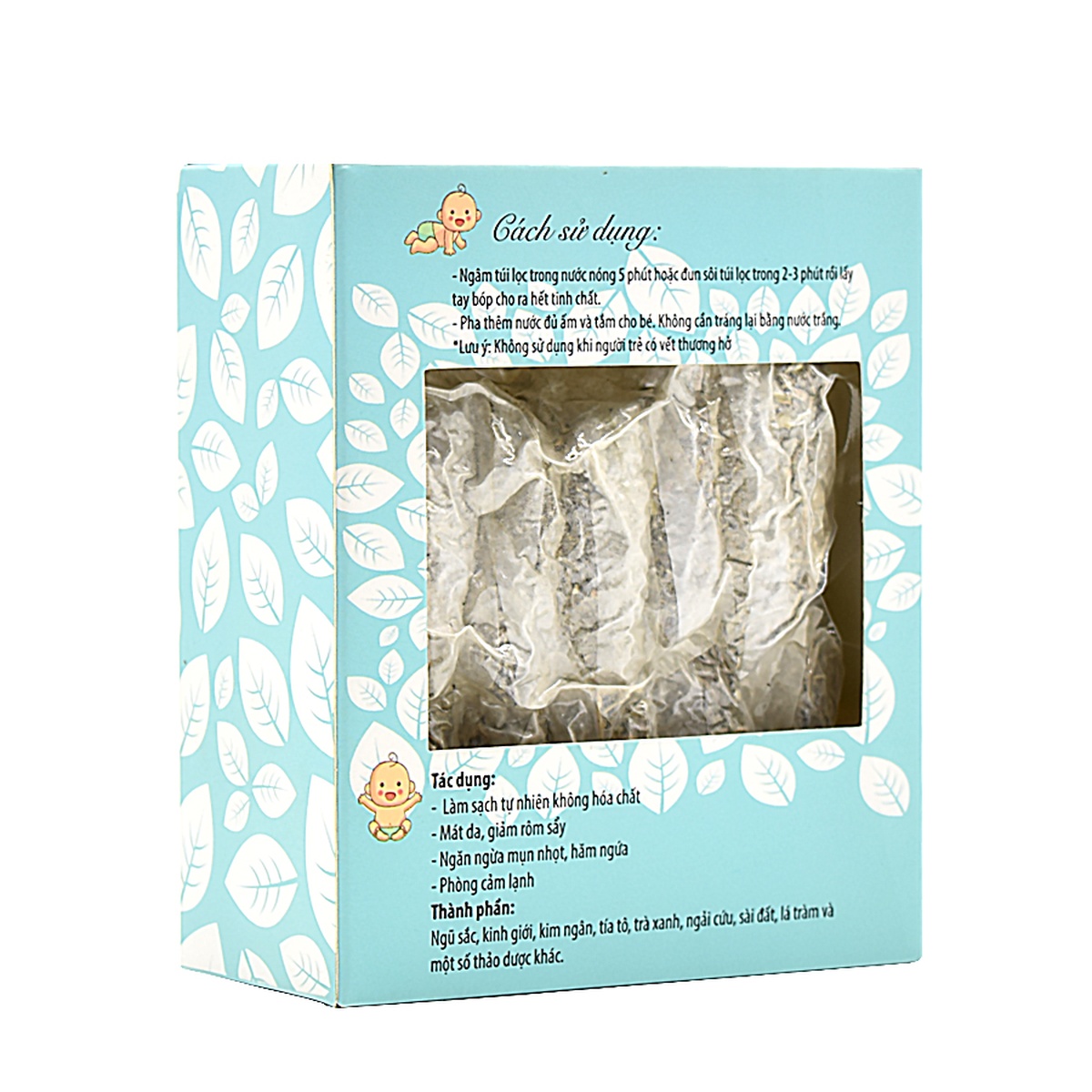 Túi lọc thảo mộc tắm bé WonMom 120g B002 - góc nghiêng