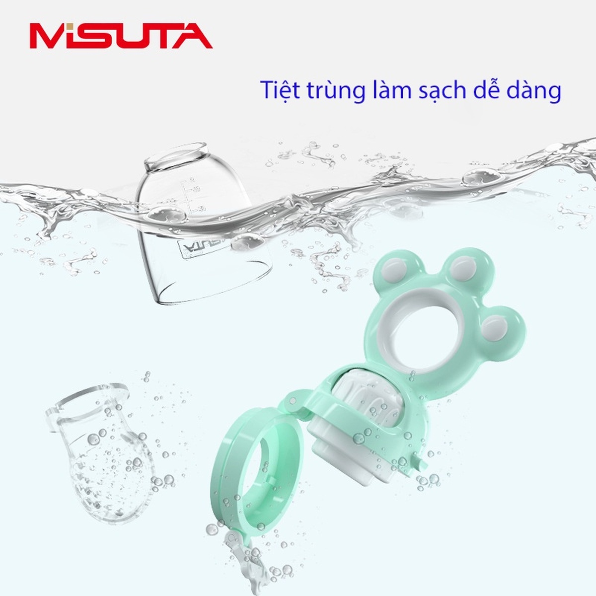 Túi nhai cho bé Misuta kèm 2 núm thay thế AC (Màu ngẫu nhiên) - hình 8