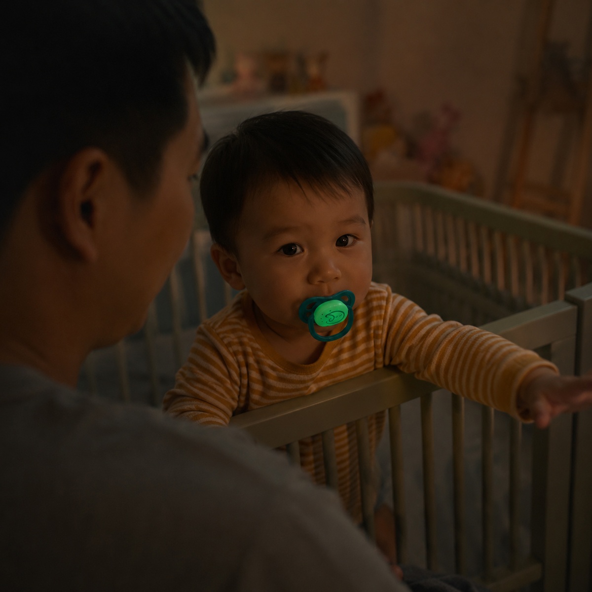 Ty ngậm silicon thông khí dạ quang Philips Avent đôi SCF376/13 (6-18M) - mặt sau