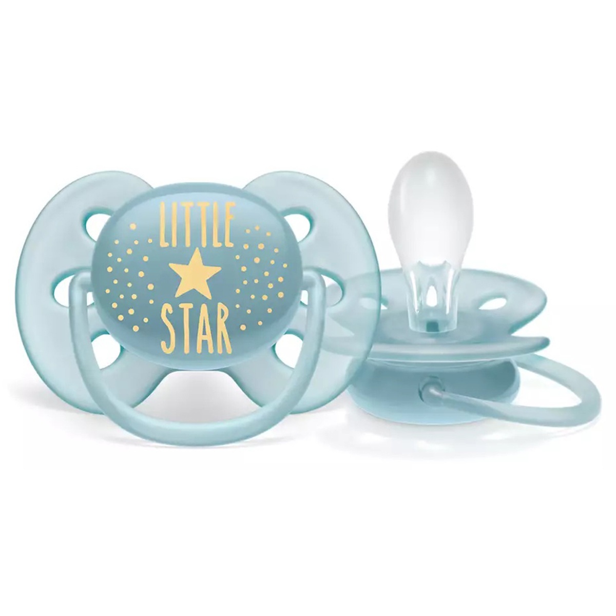 Ty ngậm Philips Avent SCF528/01 cho bé 6-18M - Màu xanh - mặt trái