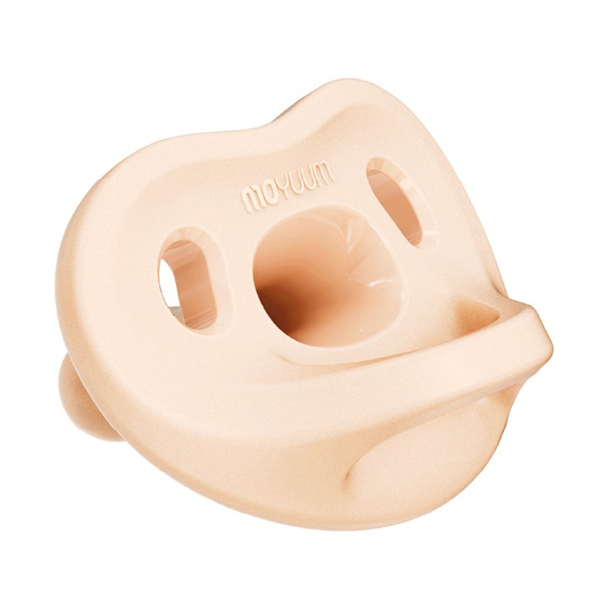 Ty ngậm silicone Moyuum kèm hộp Stage 2 (Hồng) cho bé 3-6M - mặt trái
