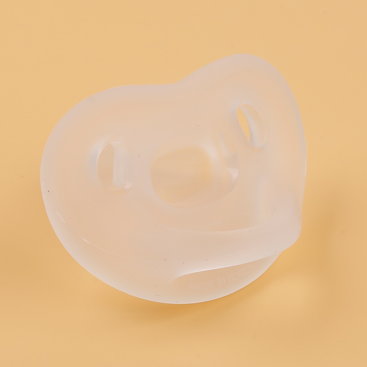 Ty ngậm silicone Moyuum kèm hộp Stage 2 (Trong suốt) - mặt sau