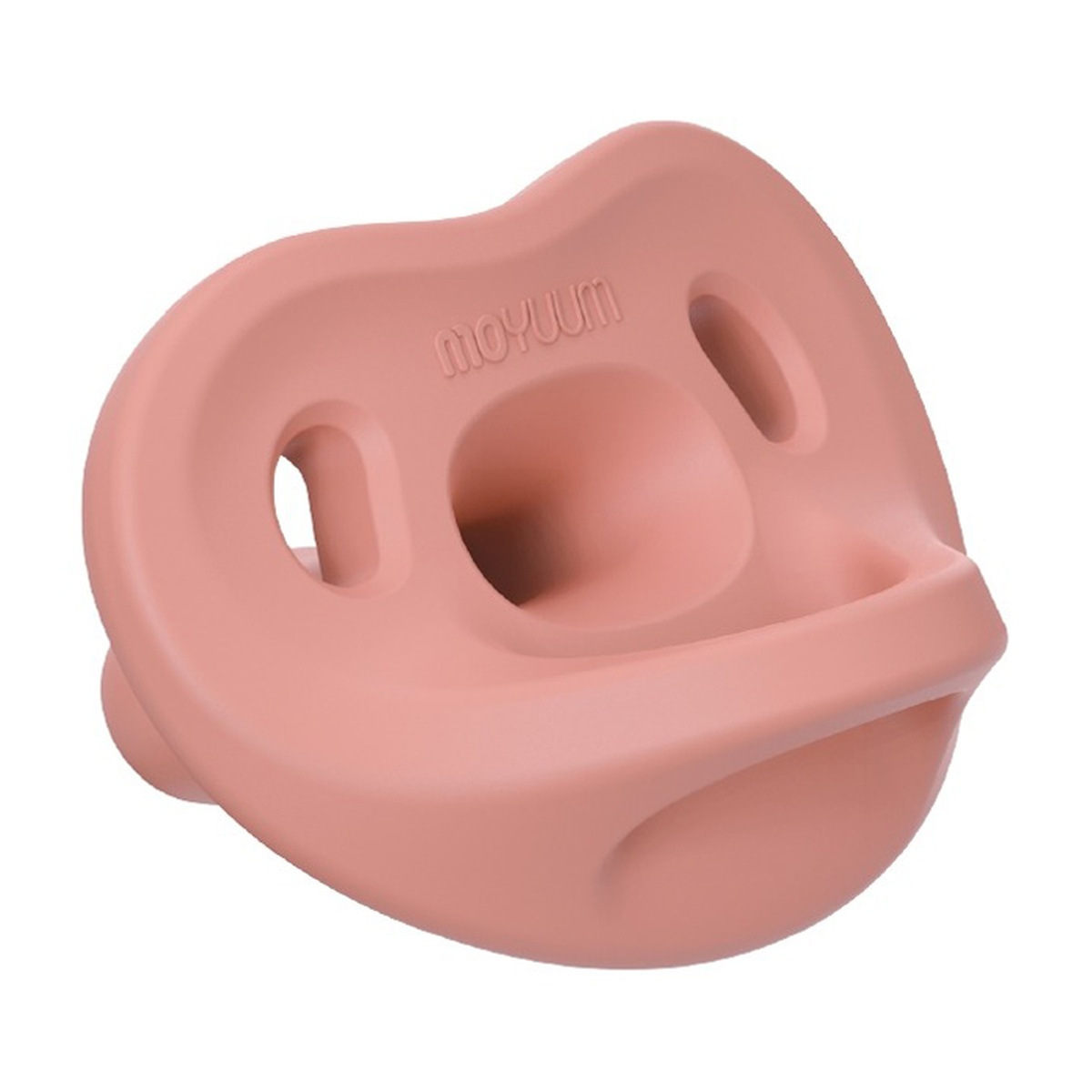 Ty ngậm silicone Moyuum kèm hộp Stage 3 (Hồng dâu) cho bé 6M+ - mặt trái