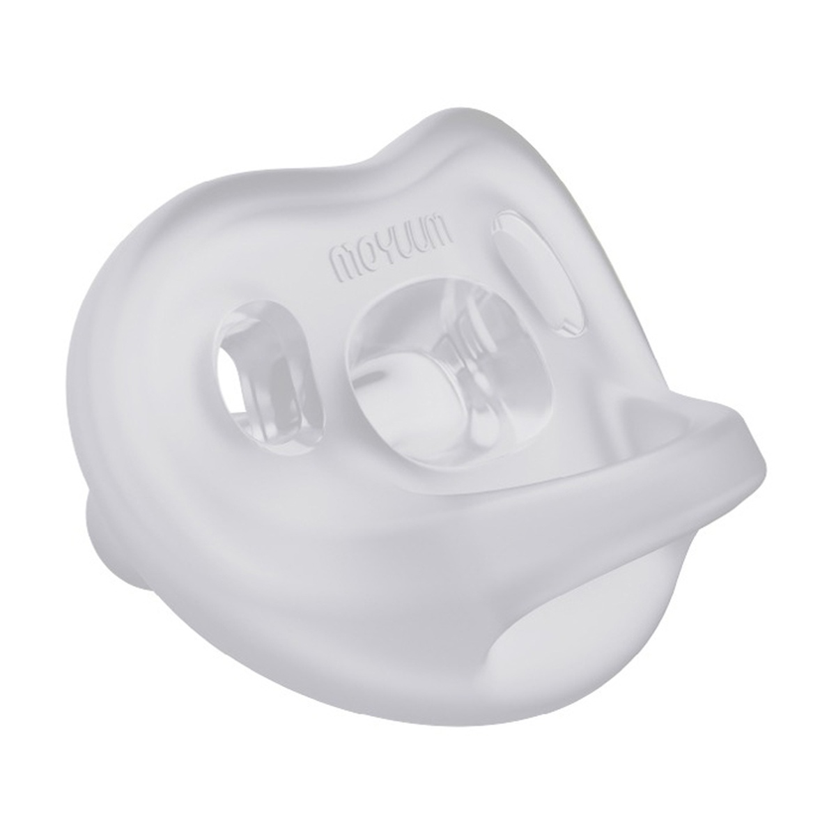 Ty ngậm silicone Moyuum kèm hộp Stage 3 (Trong suốt) cho bé 6M+ - mặt trái