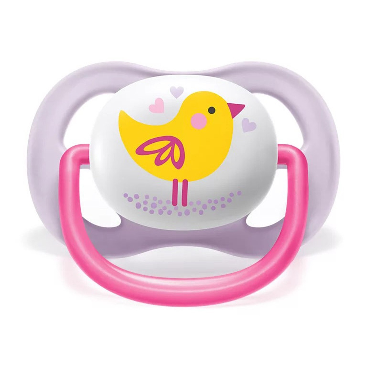 Ty ngậm thông khí lime Philips Avent 0-6M SCF080/06 vỉ đôi (Hồng, tím) - mặt sau