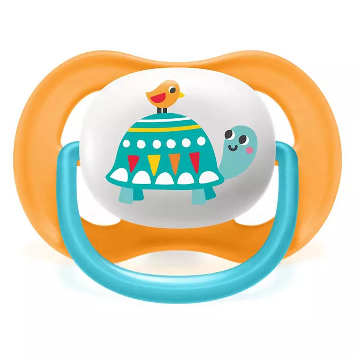 Ty ngậm thông khí lime Philips Avent 6-18M SCF080/07 vỉ đôi (Xanh, Vàng) - mặt phải