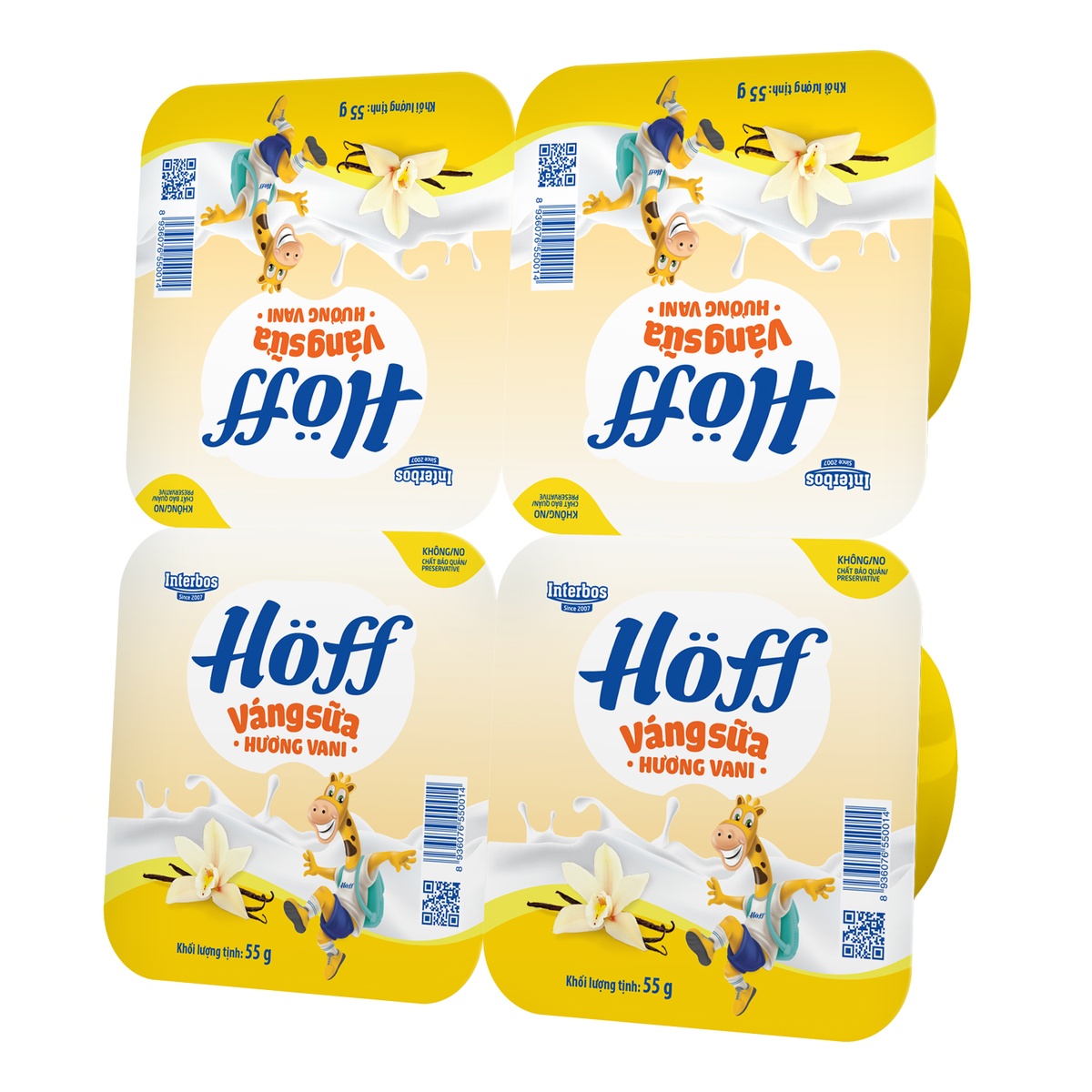 Váng sữa Hoff vị vani 4x55g - mặt trái
