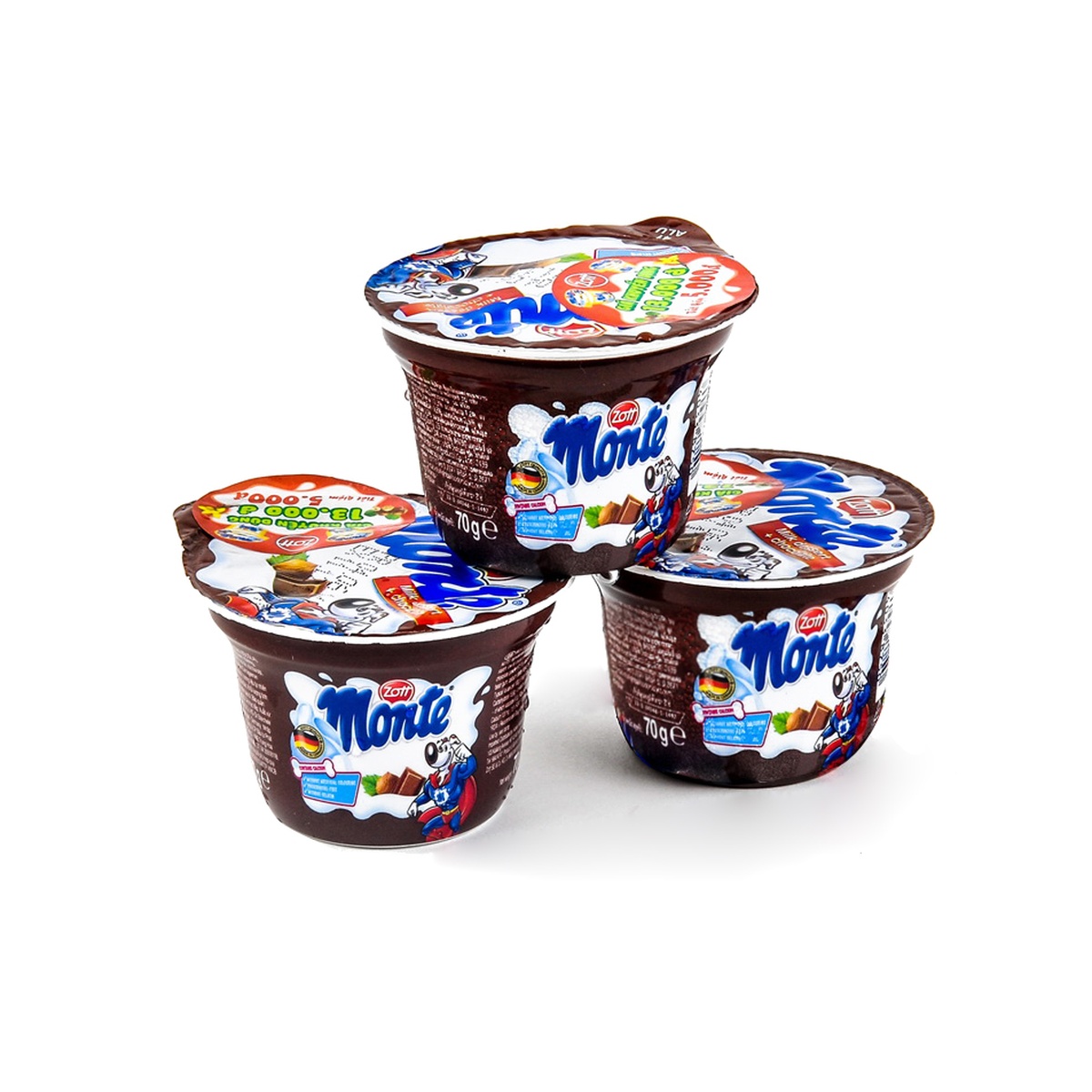 Váng sữa Monte Socola 70g (hũ) - mặt trái