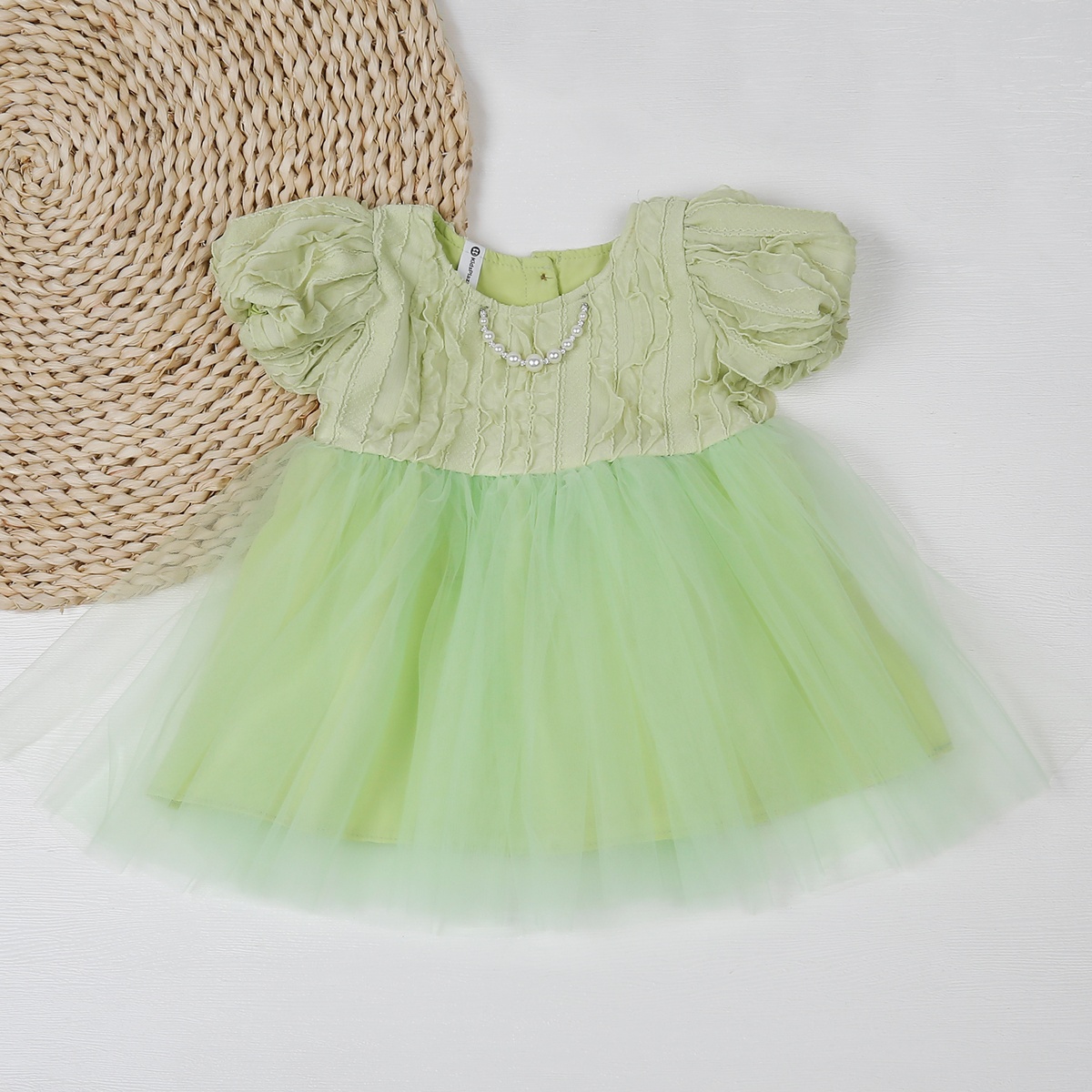 Váy tutu bé gái KidsPlaza đính ngọc trai AT23H (Xanh)