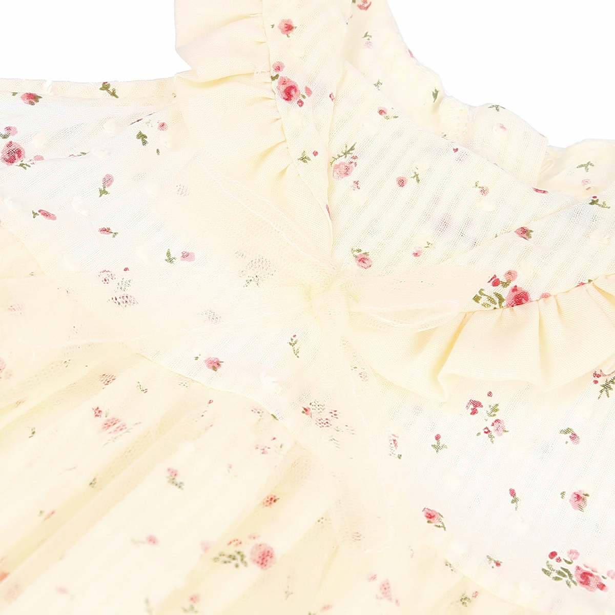 Váy TuTu cổ bèo hoa nhí bé gái KidsPlaza M21H (Vàng) - mặt phải