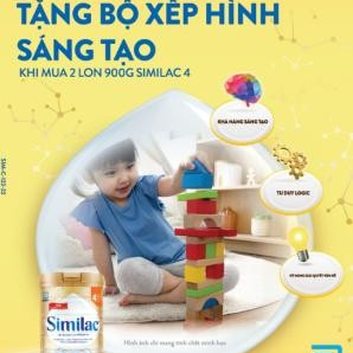 Bộ đồ chơi xếp hình gỗ Similac (Khuyến mãi không bán)