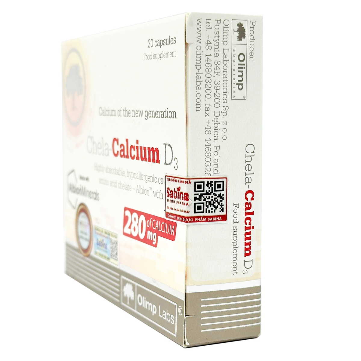 Thực phẩm bảo vệ sức khoẻ Chela-Calcium D3 bổ sung canxi cho bà bầu 30 viên - góc nghiêng