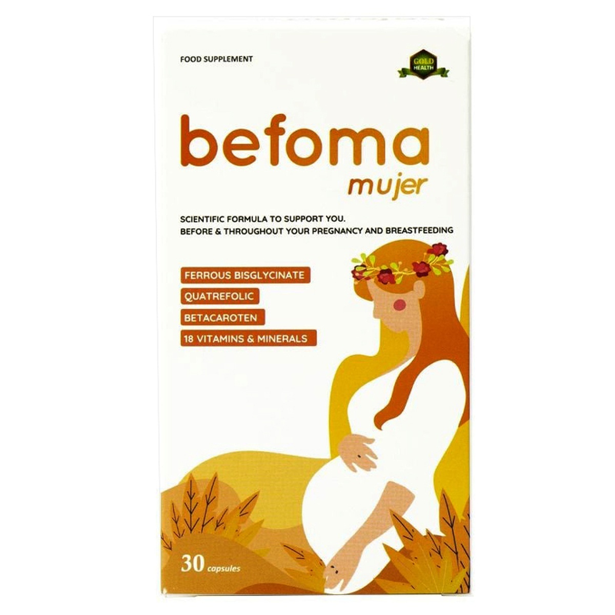 Thực phẩm bảo vệ sức khoẻ vitamin tổng hợp Aplicaps Befoma (30 viên) - mặt trái