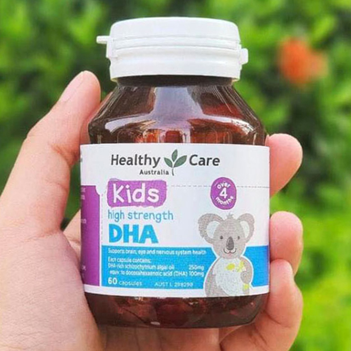 Viên uống Healthy Care Kids DHA 4m+ (60v) - mặt sau