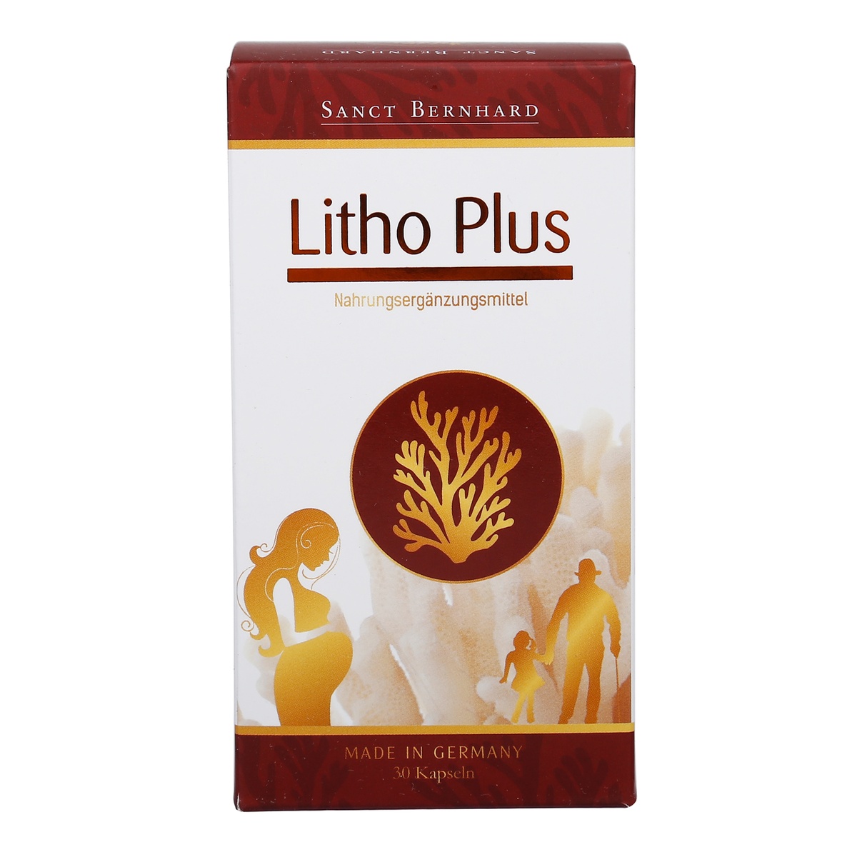 Viên uống Litho Plus bổ sung Canxi dành cho bà bầu (30 viên) - mặt trái