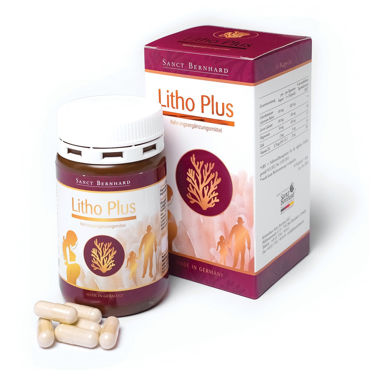 Viên uống Litho Plus bổ sung Canxi dành cho bà bầu (30 viên) - góc nghiêng
