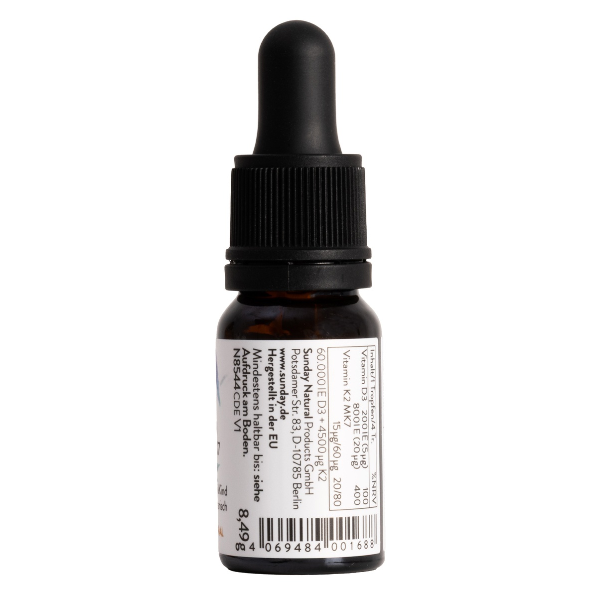 Thực phẩm bảo vệ sức khỏe VITAMIN D3 + K2 MK7 200 IE + 15μg Baby&Kind - hình 6