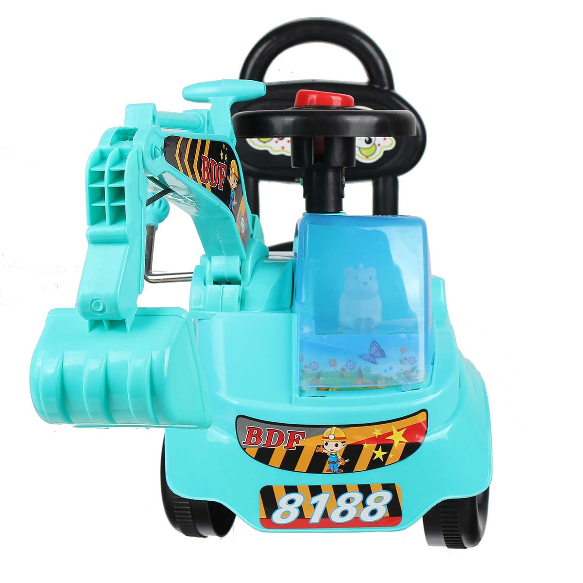 Xe chòi chân cần cẩu máy xúc cho bé NO.3002 - góc nghiêng