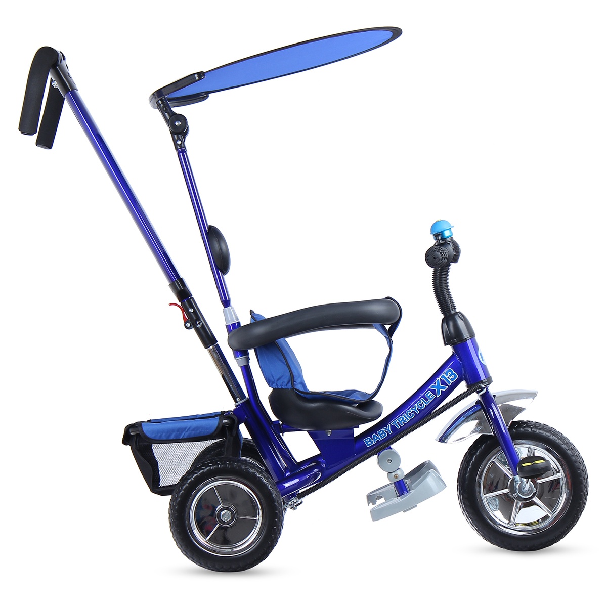 Xe đạp 3 bánh Baby Tricycle Flamingo X13 màu xanh - mặt trái