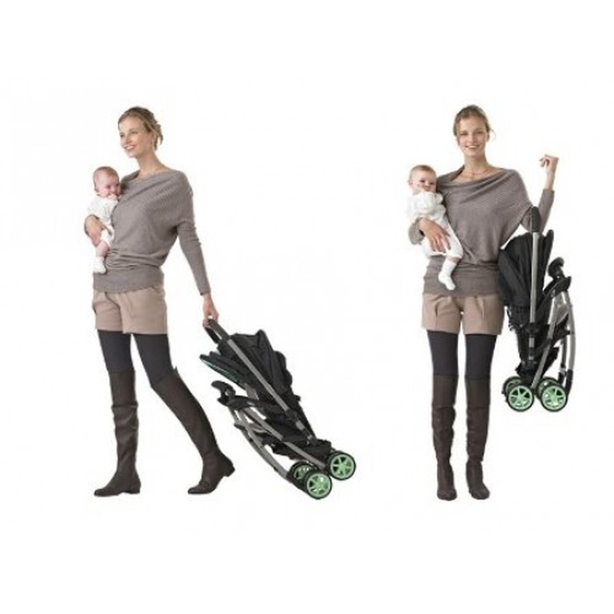 Xe đẩy Aprica Karoon PK màu đen  - mặt phải