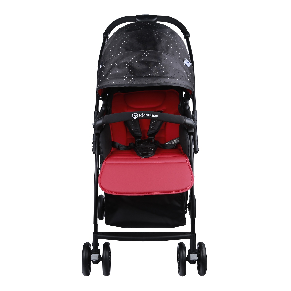 Xe đẩy cho bé KidsPlaza Compact 319 Linen (Đỏ Đen) - mặt trái
