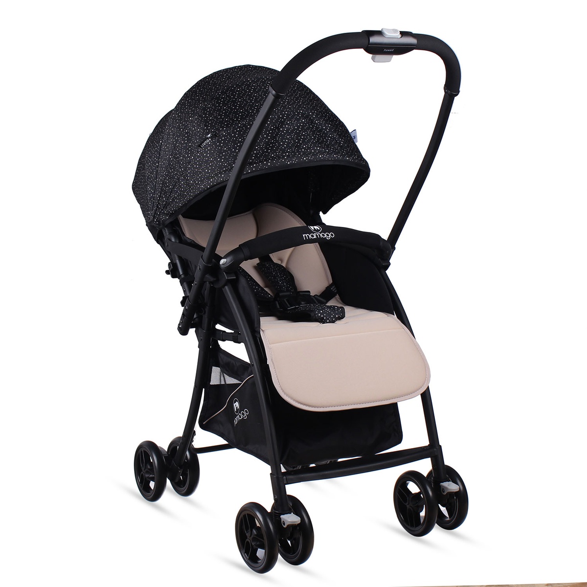 Xe đẩy cho bé Mamago Compact 319 (màu đen) - mặt phải