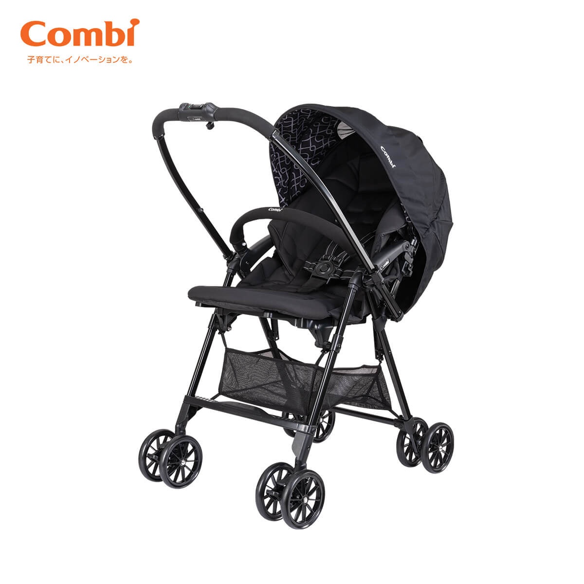 Xe đẩy Combi Neyo Plus Air (Màu Đen) - mặt trái
