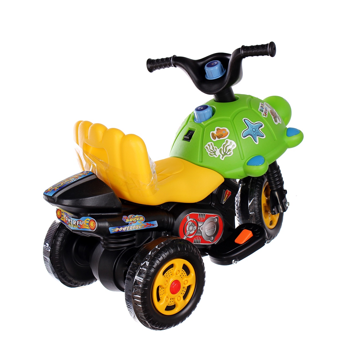 Đồ chơi xe máy điện trẻ em hình chú rùa KL3055 - mặt trái
