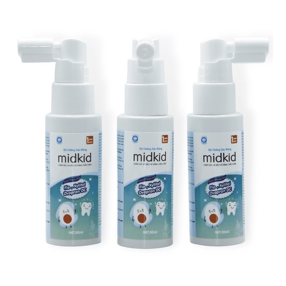 Xịt chống sâu răng Midkid 30ml - mặt trái