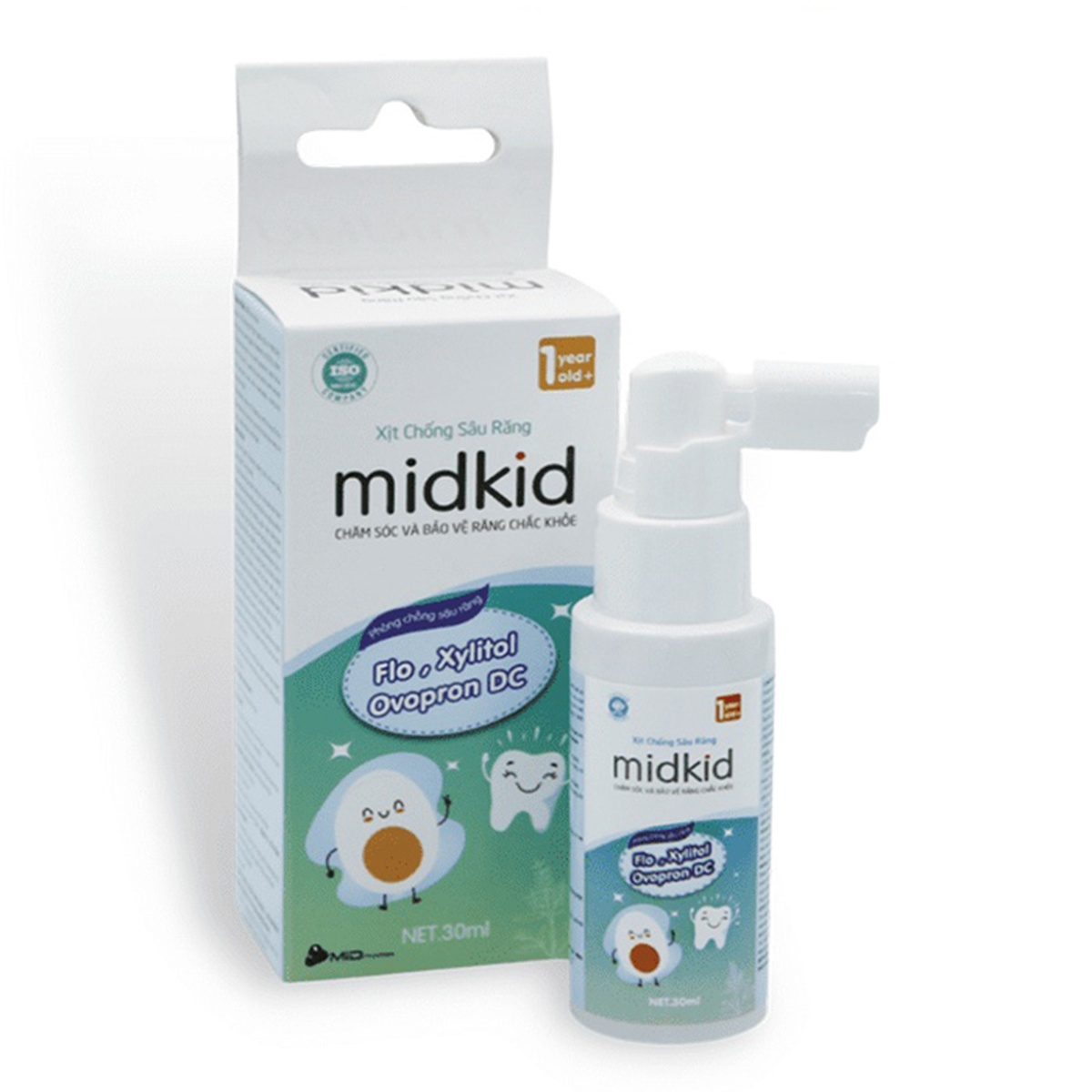 Xịt chống sâu răng Midkid 30ml - mặt sau