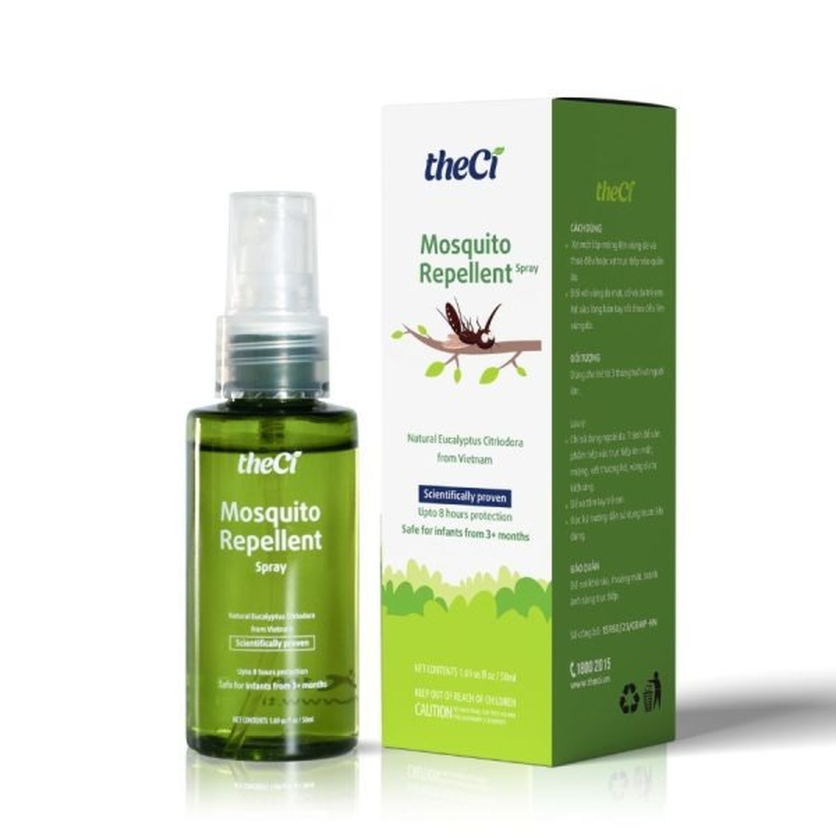 Xịt đuổi muỗi và côn trùng The Ci 50ml - mặt phải
