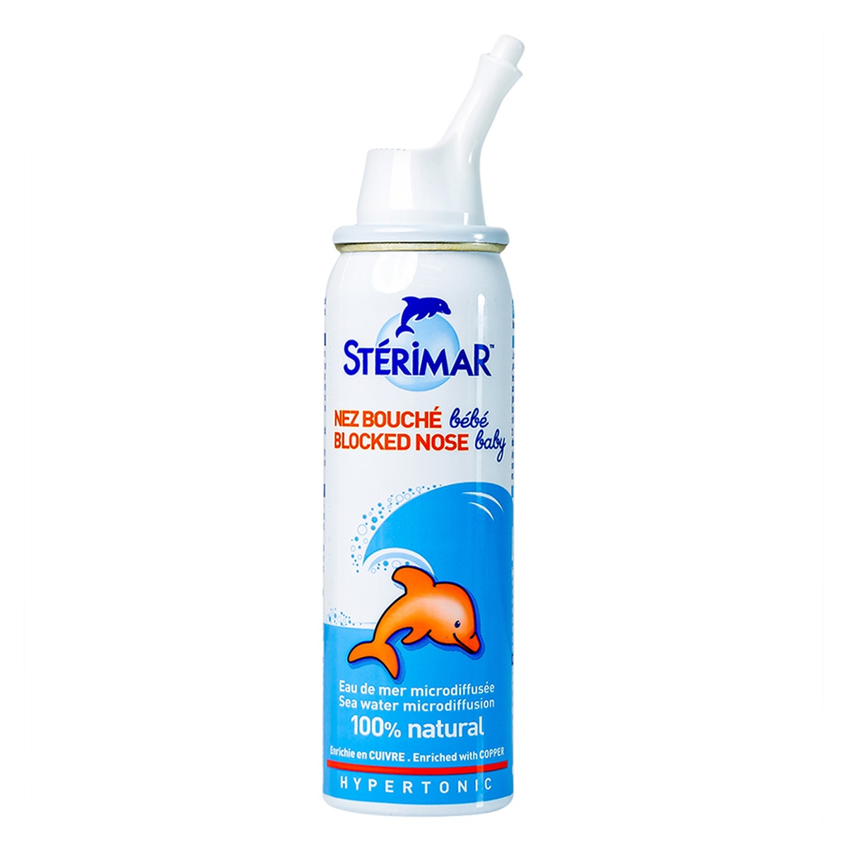 Xịt mũi cá heo Stérimar Baby 50ml (Cam) - mặt phải