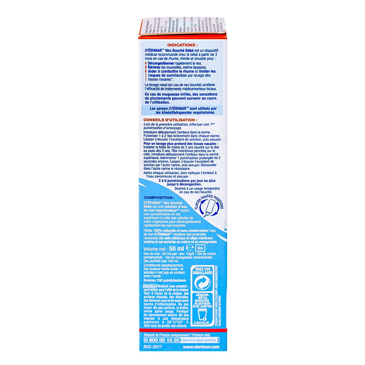 Xịt mũi cá heo Stérimar Baby 50ml (Cam) - hình 6
