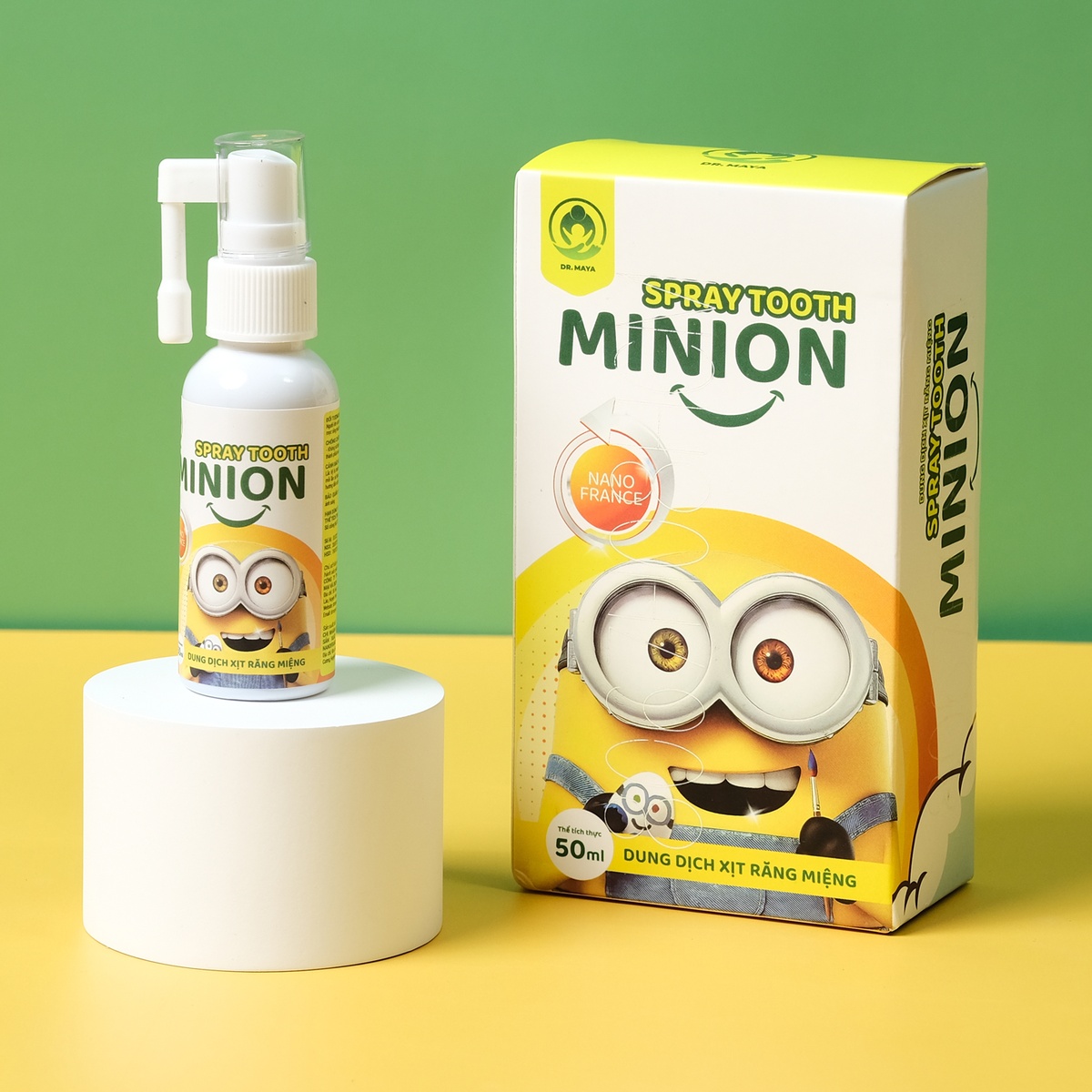 Xịt răng miệng Minion - mặt trái