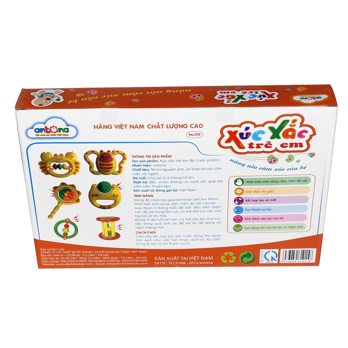 Xúc xắc hộp 5pcs No.015 - mặt phải