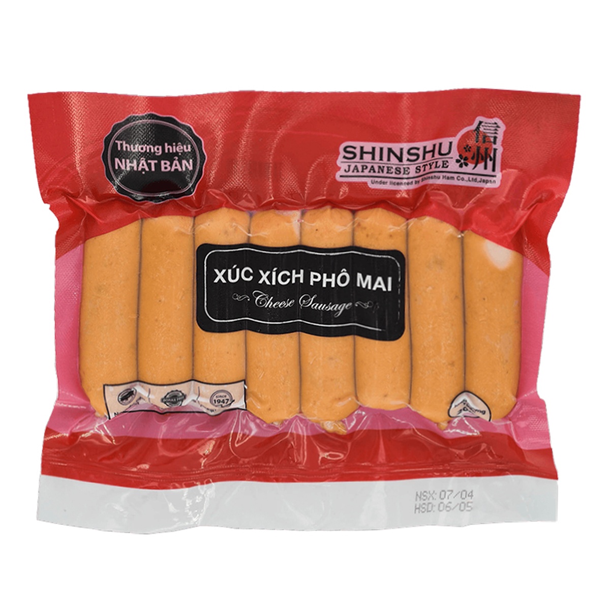 Xúc xích phô mai Shinshu 200g HSV21 - mặt trái