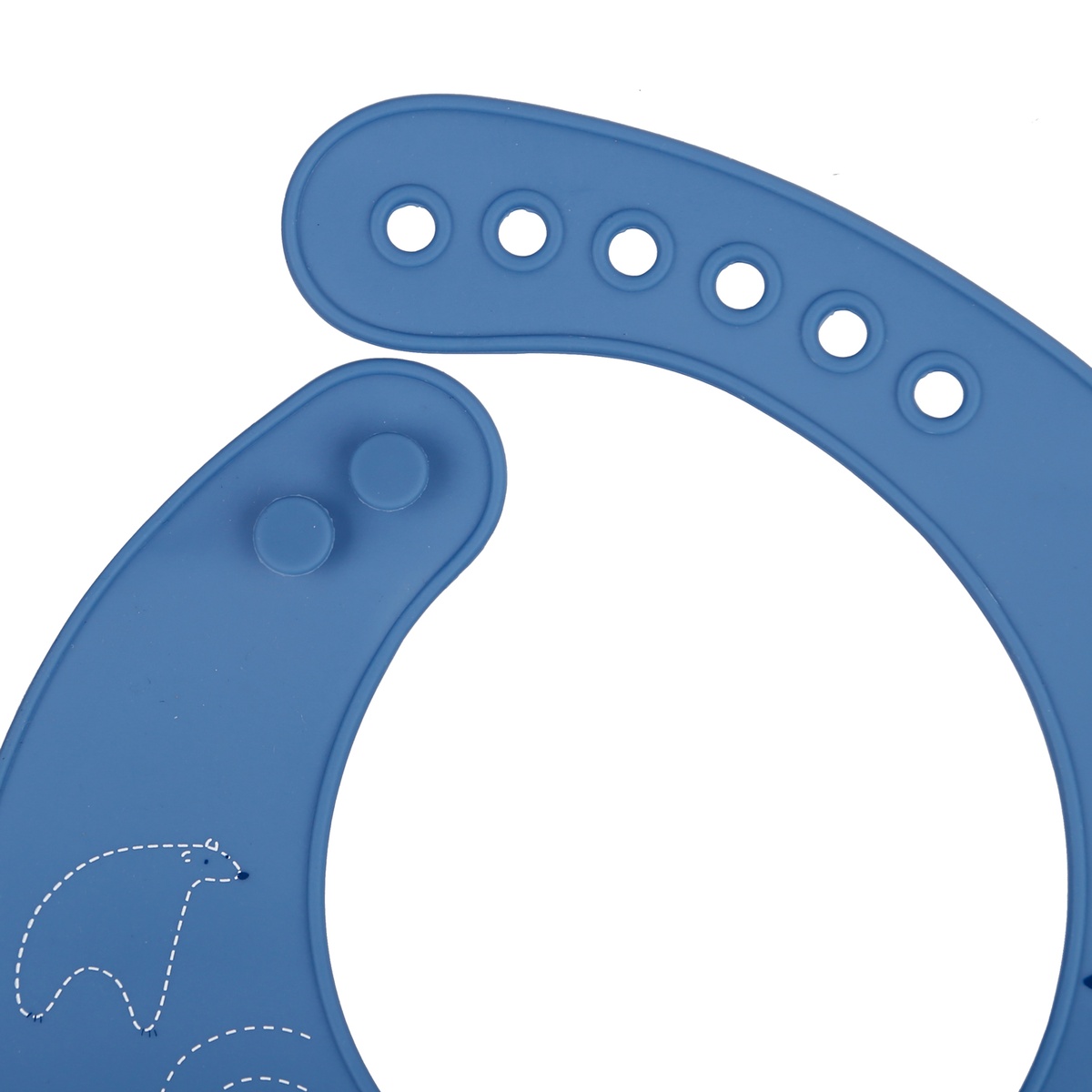 Yếm ăn silicon KidsPlaza BIB023 (Xanh) - mặt trái