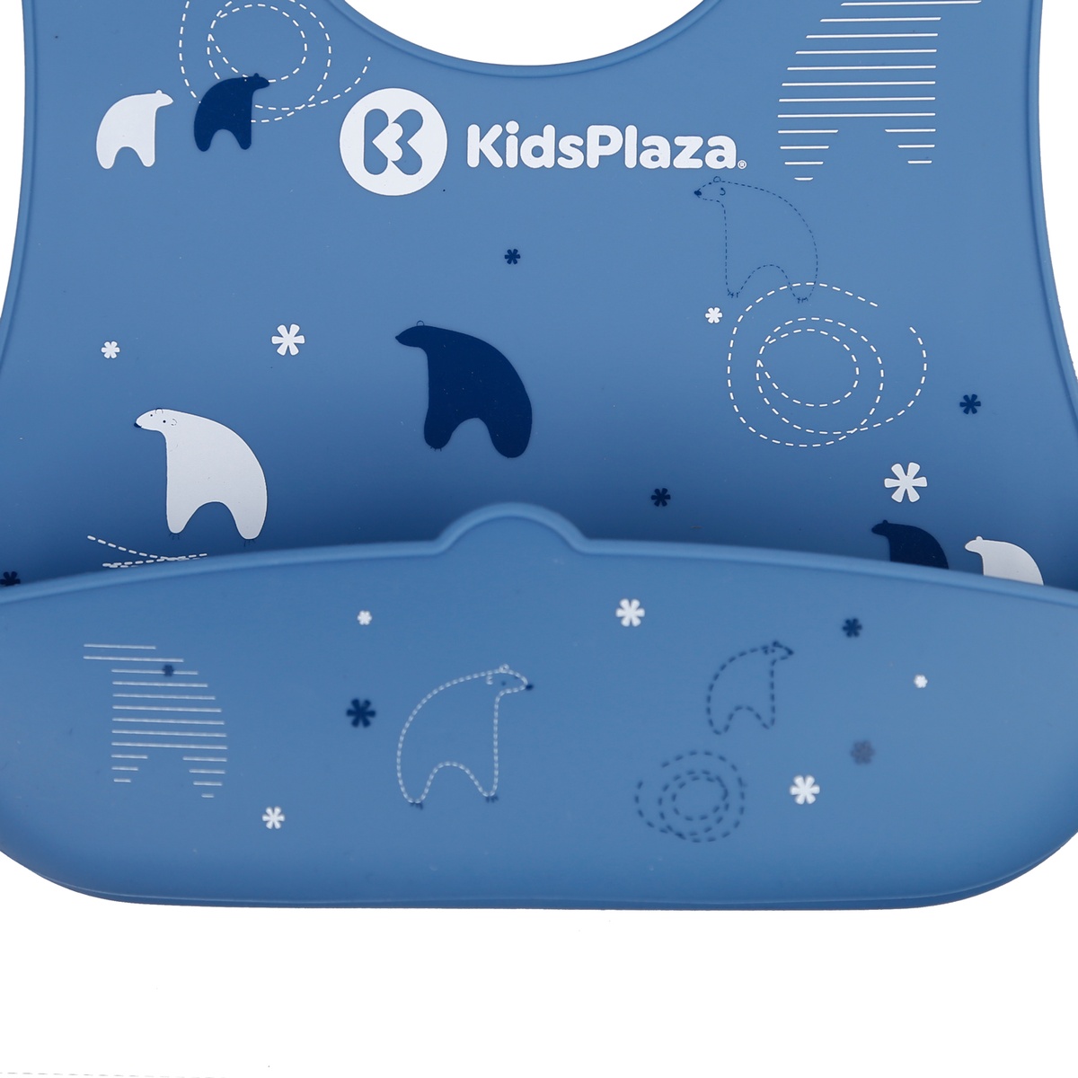 Yếm ăn silicon KidsPlaza BIB023 (Xanh) - mặt phải