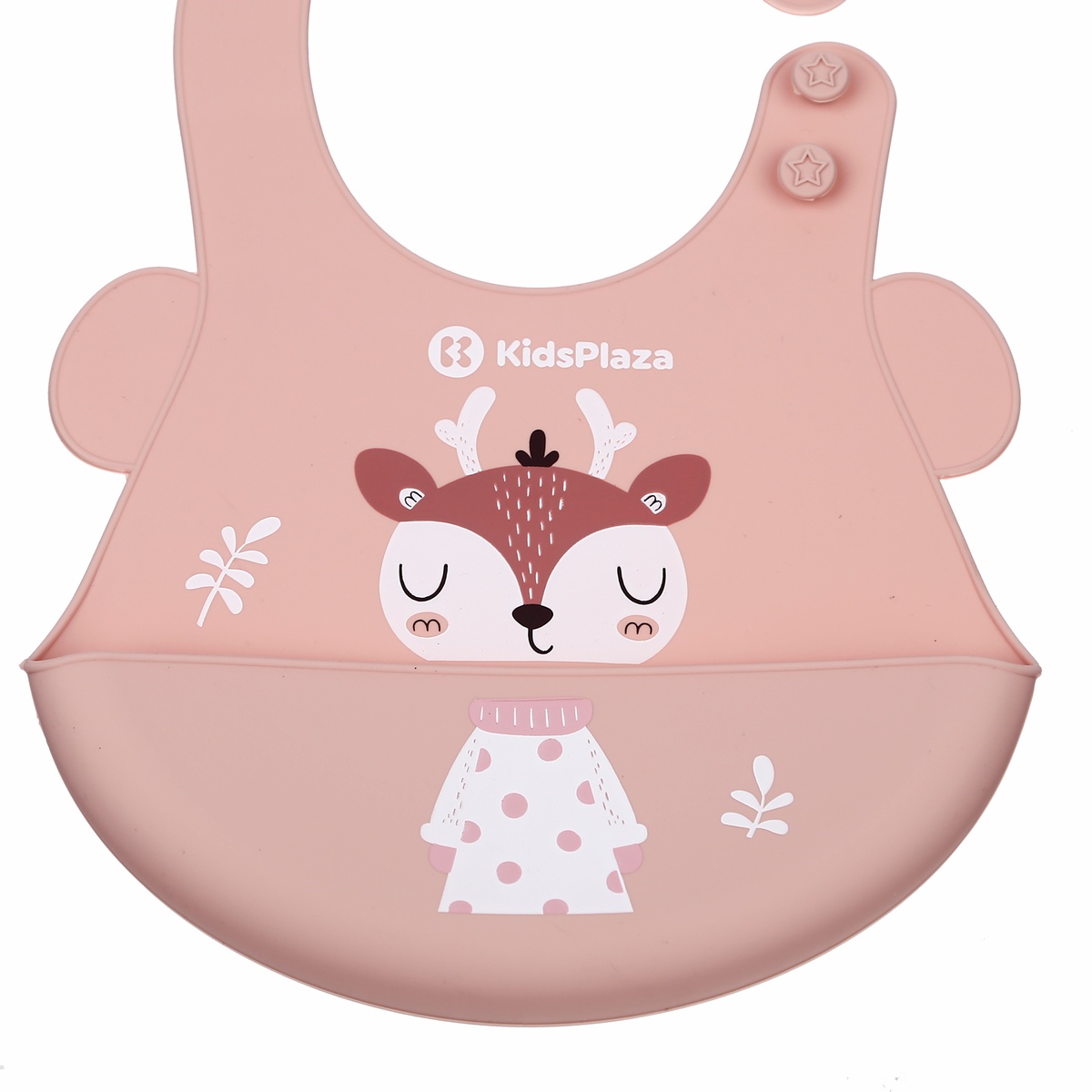 Yếm ăn silicone cho bé KidsPlaza 6903 (Hồng) - mặt phải