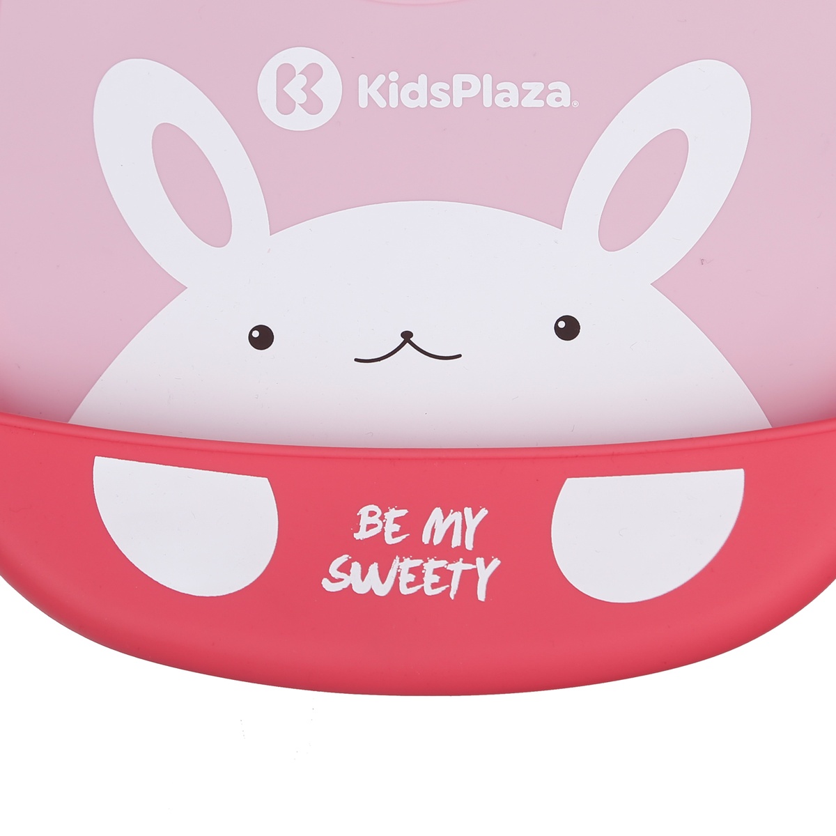 Yếm ăn cho bé silicone KidsPlaza BIB023 ( Hồng ) - mặt phải