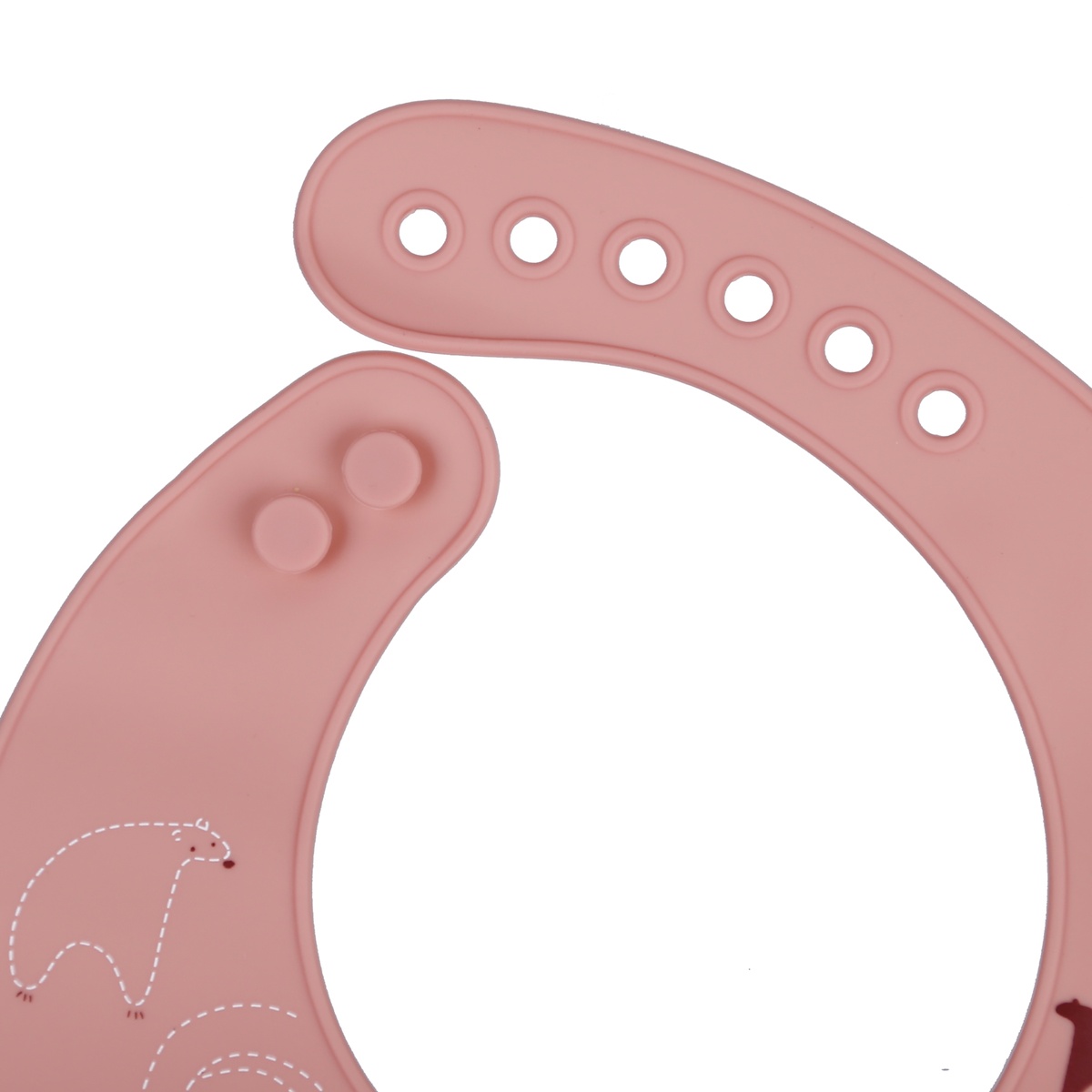 Yếm ăn cho bé silicone KidsPlaza BIB023 ( Hồng Nhạt ) - mặt trái