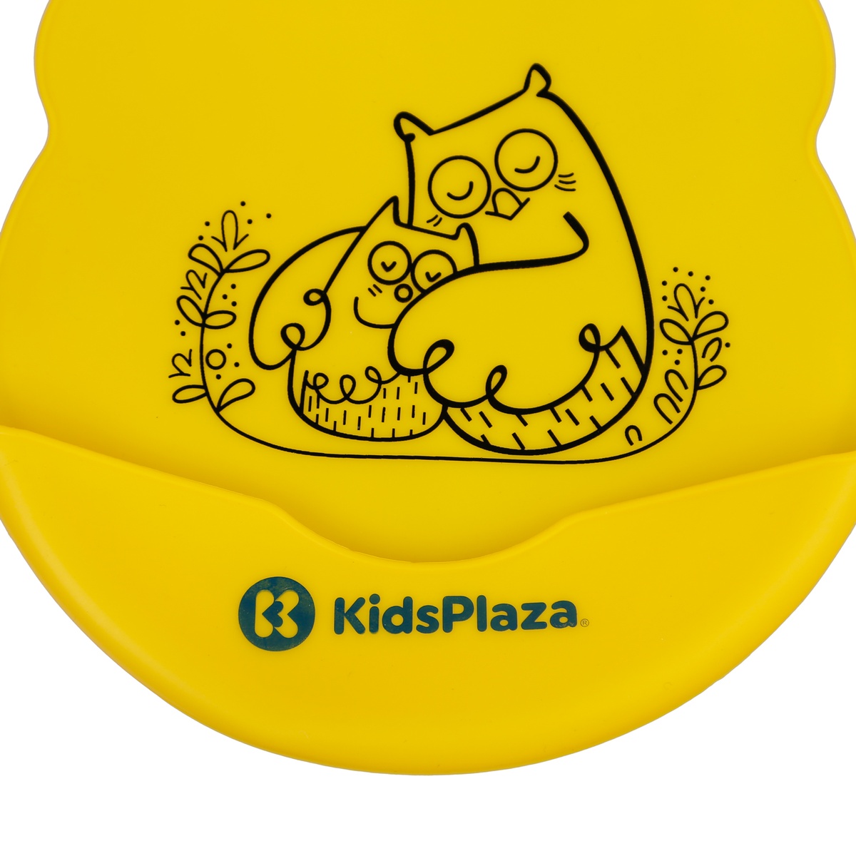 Yếm ăn silicone KidsPlaza BIB006 (Vàng) - mặt phải