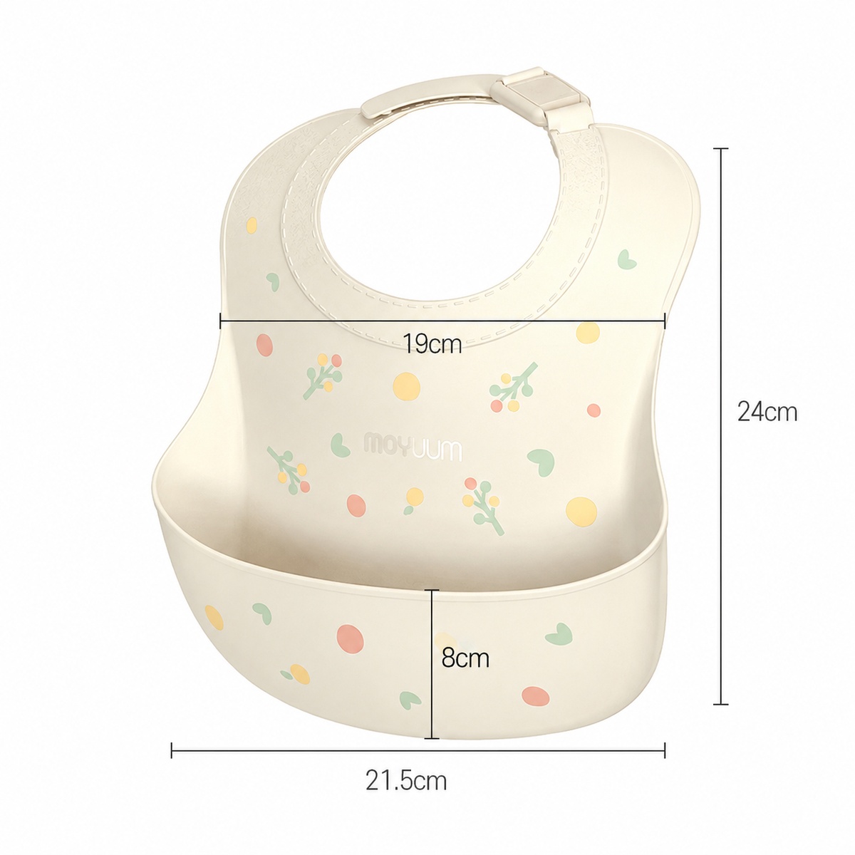 Yếm ăn silicone Moyuum cao cấp (Sweet Berry) - mặt trái