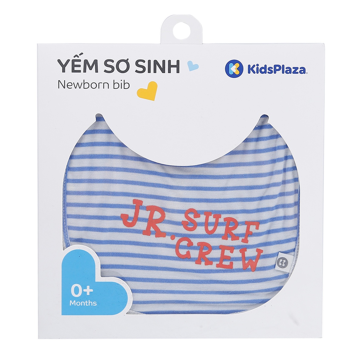 Yếm sơ sinh Otis bé trai kẻ ngang JR KidsPlaza ND21H (Xanh Dương) - mặt sau